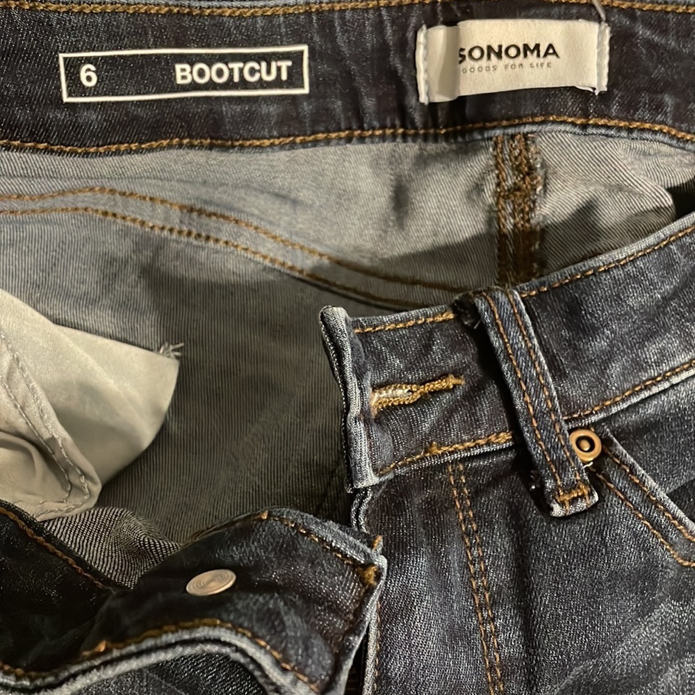 Sonoma Bootcut‎ Size 6 Dark Denim - Picture 3 of 4
